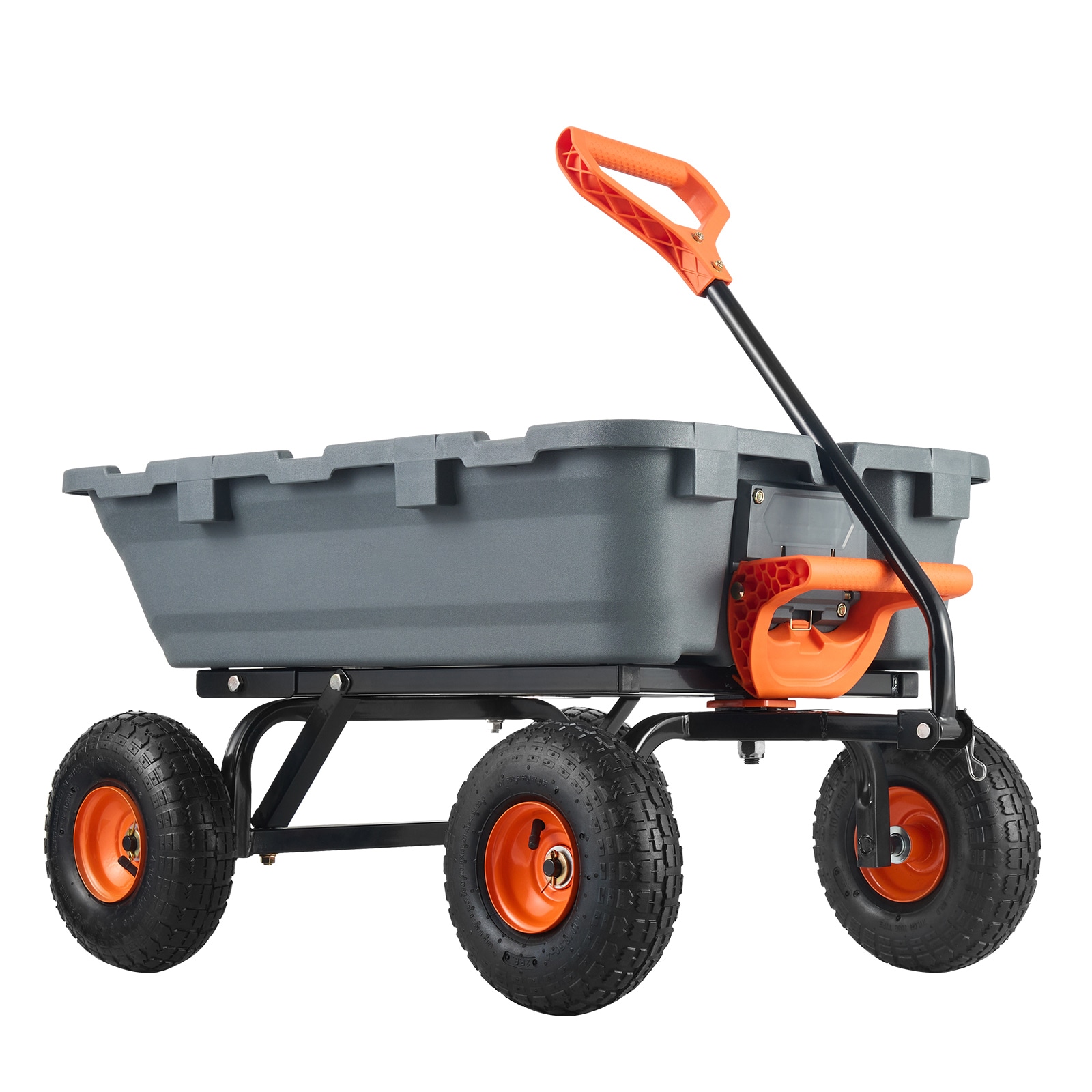 Garden Dump Cart With Steel Frame And Convertible Handle Utility_voghion.com